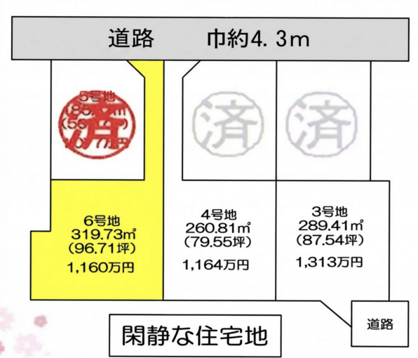 彦根市中藪町、土地の間取り画像です