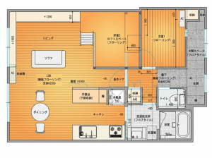 彦根市岡町、中古マンションの間取り画像です