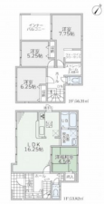 彦根市東沼波町、中古一戸建ての間取り画像です
