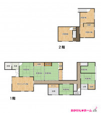 彦根市八坂町、中古一戸建ての間取り画像です