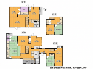 彦根市八坂町、中古一戸建ての間取り画像です