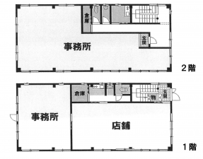 彦根市開出今町、収益物件/店舗事務所の間取り画像です