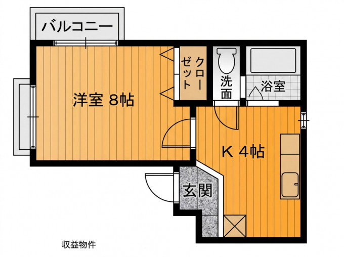 彦根市河原、収益物件/アパートの間取り画像です