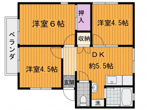 彦根市大藪町、収益物件/アパートの間取り画像です
