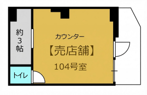 彦根市大東町、収益物件/店舗の間取り画像です