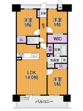 彦根市駅東町、中古マンションの間取り画像です