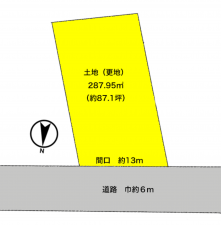彦根市鳥居本町、土地の間取り画像です