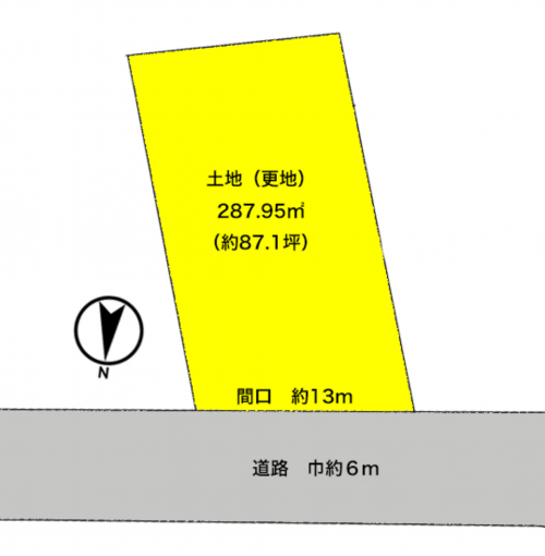 彦根市鳥居本町、土地の間取り画像です