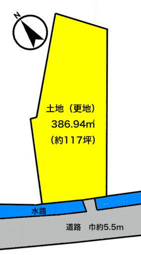彦根市彦富町、土地の間取り画像です