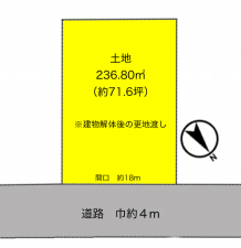 彦根市西沼波町、土地の間取り画像です