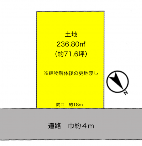 彦根市西沼波町、土地の間取り画像です
