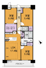 彦根市駅東町、中古マンションの間取り画像です