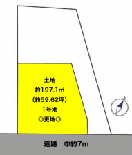 彦根市稲枝町、土地の間取り画像です