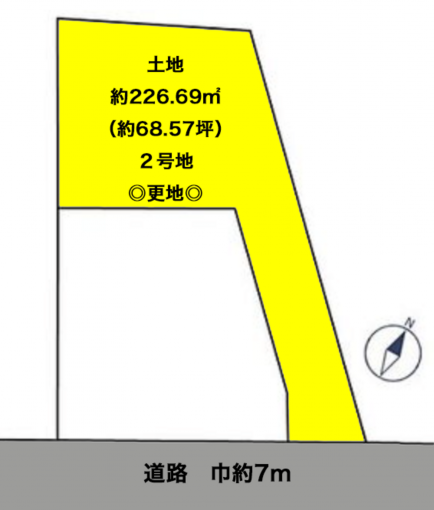 彦根市稲枝町、土地の間取り画像です