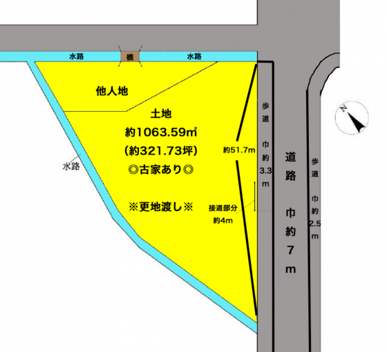 彦根市川瀬馬場町、土地の間取り画像です