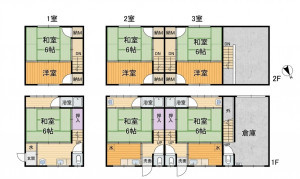 彦根市高宮町、中古一戸建ての間取り画像です