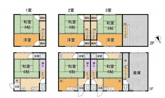 彦根市高宮町、中古一戸建ての間取り画像です