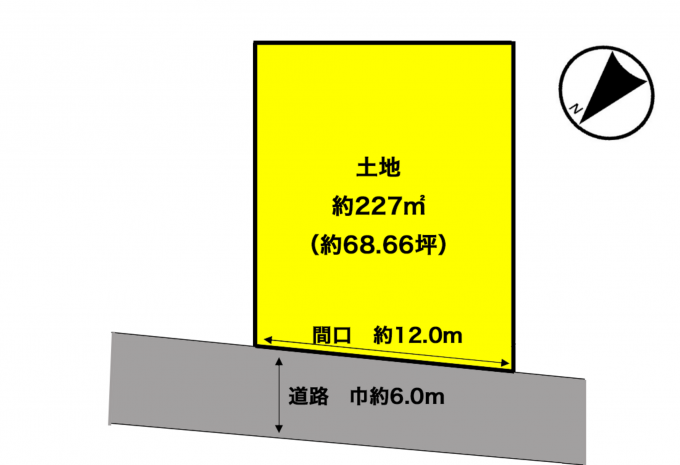 彦根市大堀町、土地の間取り画像です