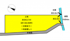 彦根市須越町、土地の間取り画像です