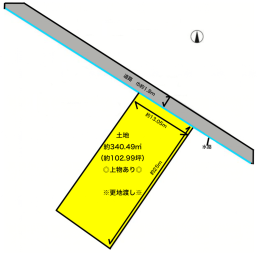 彦根市甘呂町、土地の間取り画像です