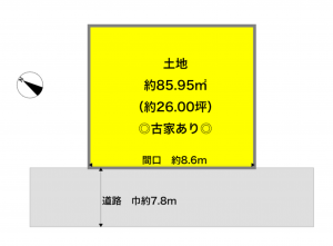 彦根市高宮町、土地の間取り画像です