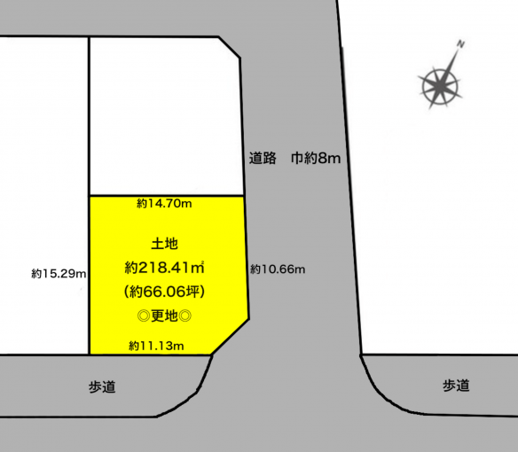 彦根市田附町、土地の間取り画像です