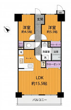 彦根市野良田町、中古マンションの間取り画像です