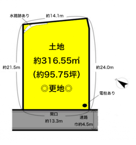 彦根市高宮町、土地の間取り画像です
