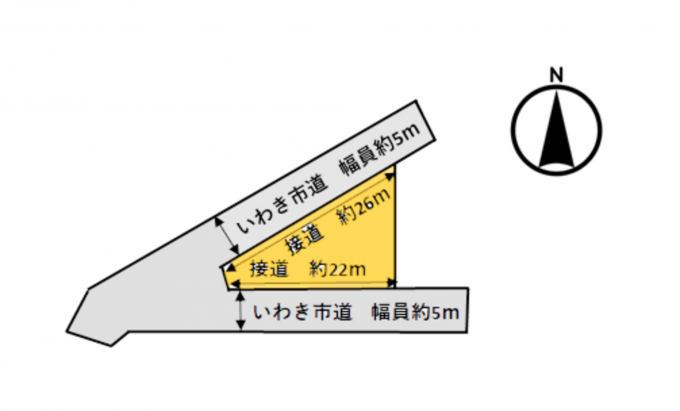 いわき市泉ケ丘、土地の間取り画像です