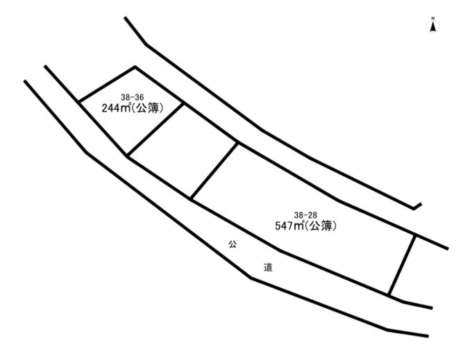 いわき市遠野町、土地の間取り画像です