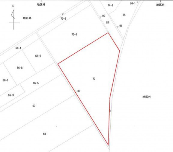 いわき市勿来町、土地の間取り画像です