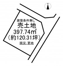 いわき市江名、土地の間取り画像です