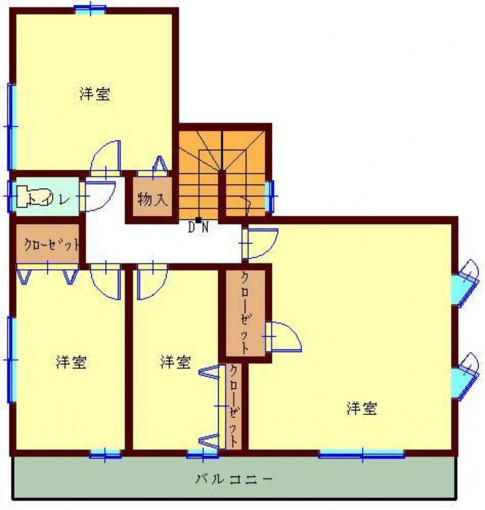 いわき市南台、中古一戸建ての間取り画像です