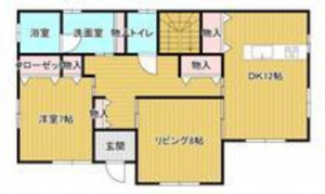 いわき市金山町、中古一戸建ての間取り画像です