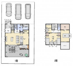 いわき市後田町、中古一戸建ての間取り画像です