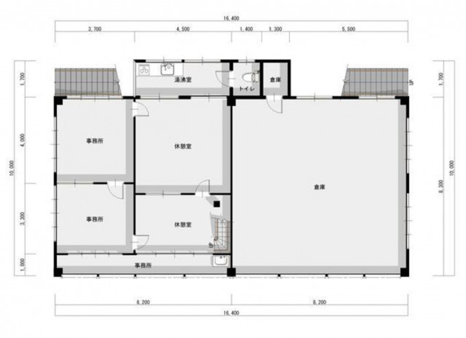 いわき市東田町、収益物件/住宅付店舗の間取り画像です