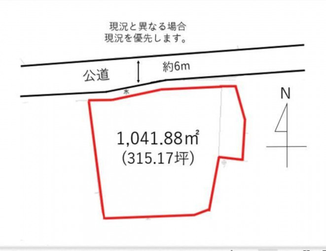 高萩市大字石滝、土地の間取り画像です