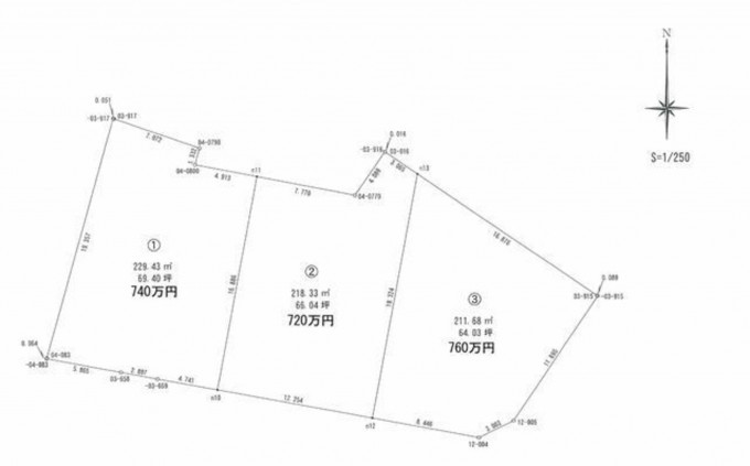 高萩市大和町、土地の間取り画像です