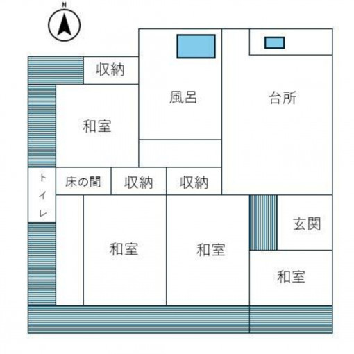 高萩市大字島名、中古一戸建ての間取り画像です