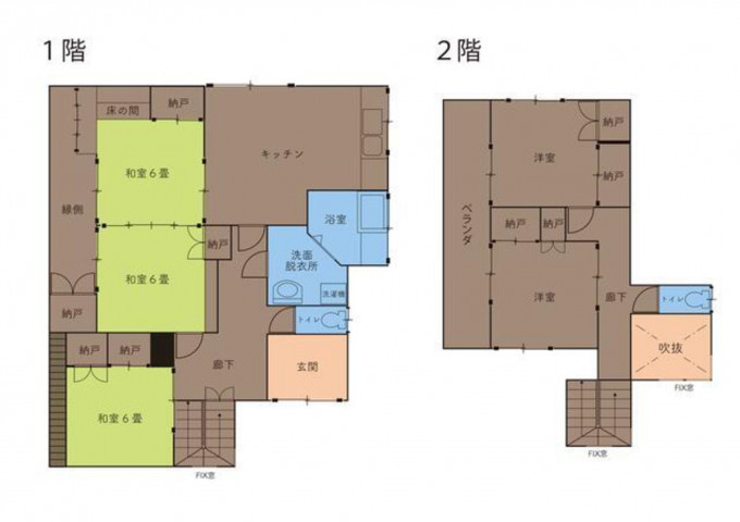 高萩市大字島名、中古一戸建ての間取り画像です