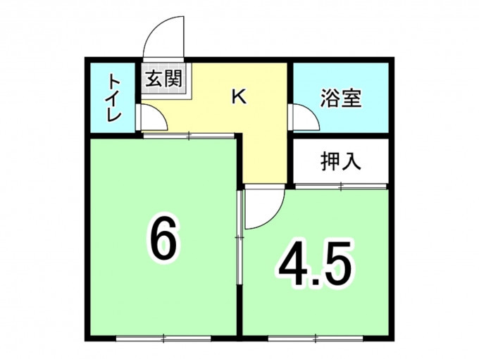 高萩市本町、収益物件/アパートの間取り画像です