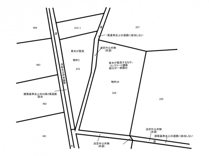北茨城市関南町、土地の間取り画像です