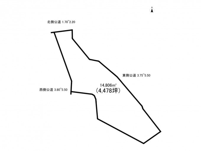 北茨城市磯原町、土地の間取り画像です