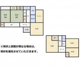北茨城市磯原町、収益物件/アパートの間取り画像です