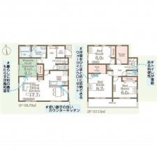 いわき市泉滝尻、新築一戸建ての間取り画像です