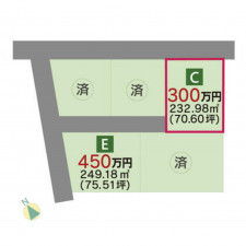 高萩市大字上手綱、土地の間取り画像です