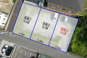 いわき市泉もえぎ台、土地の間取り画像です