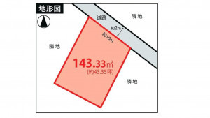 四日市市高浜町、土地の間取り画像です