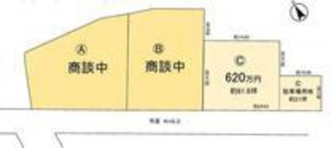 四日市市下海老町、土地の間取り画像です