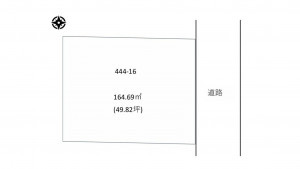 四日市市智積町、土地の間取り画像です